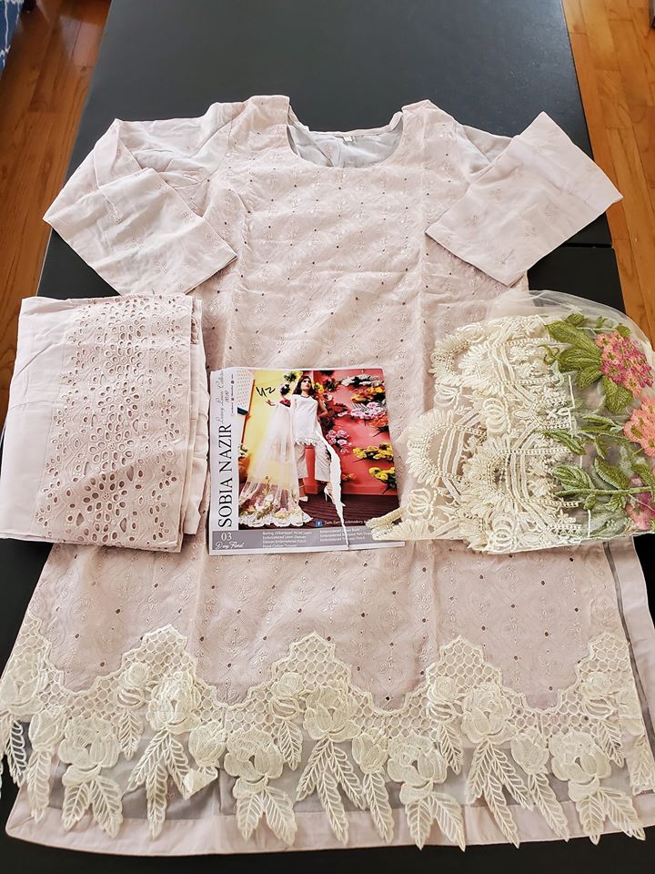 Pakistani Stitched Embroidery Lawn Suit Ready To Ship