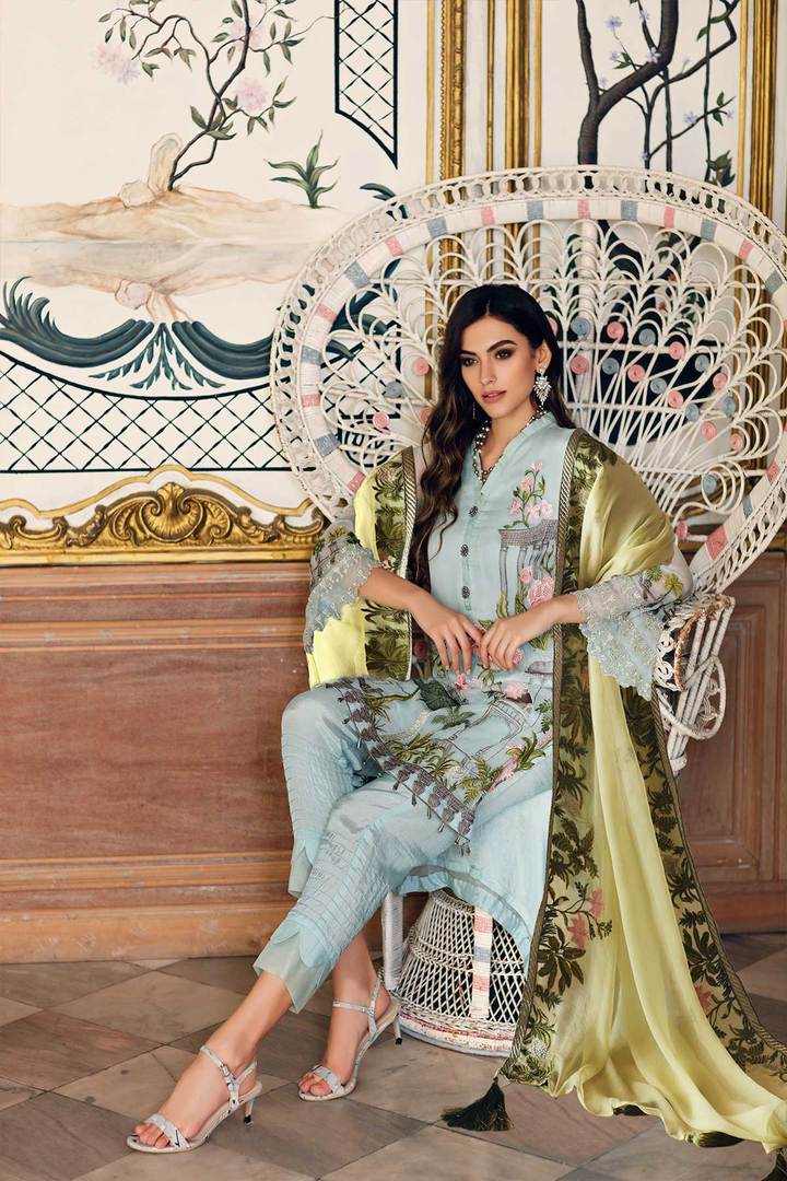 Chimmer by Charizma Embroidered Chiffon 100% Original