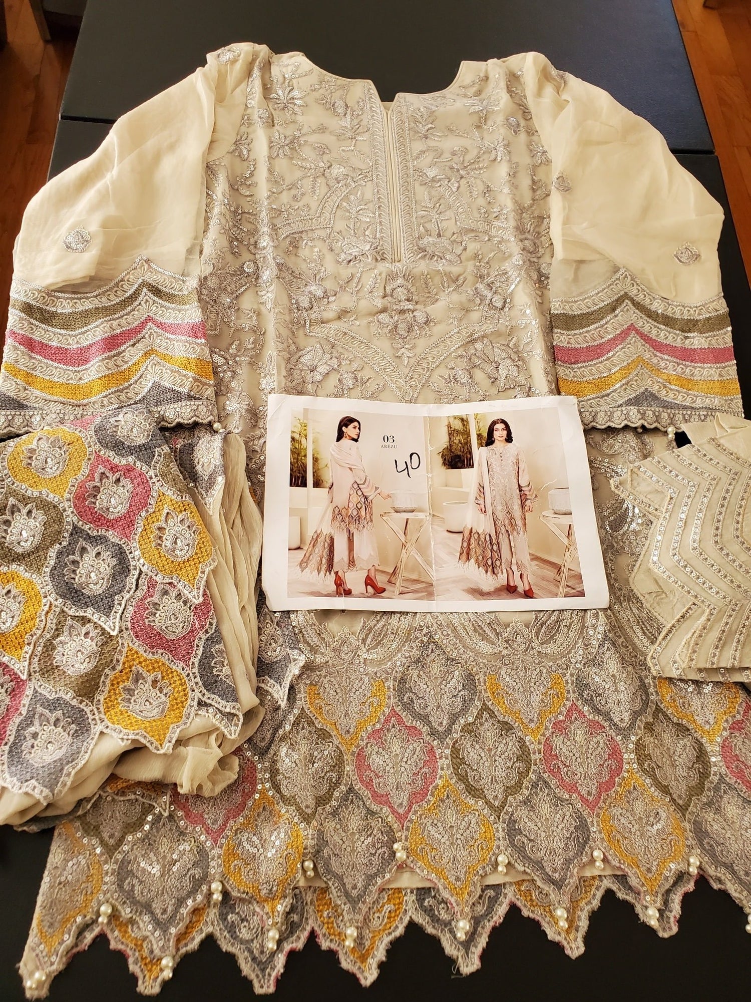 Pakistani Stitched Embroidery Party Wear Dresses Ready To Ship