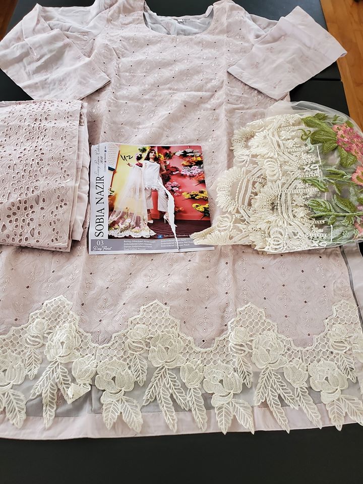 Pakistani Stitched Embroidery Lawn Suit Ready To Ship