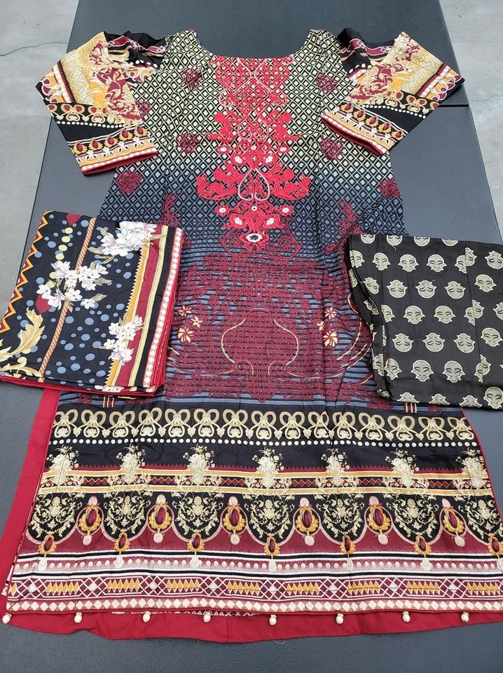 Pakistani Stitched Embroidery Lawn Suit Ready To Ship