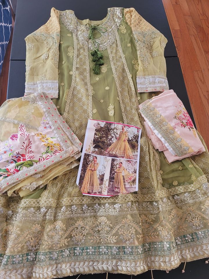 Pakistani Stitched Embroidery Party Wear Dresses Ready To Ship