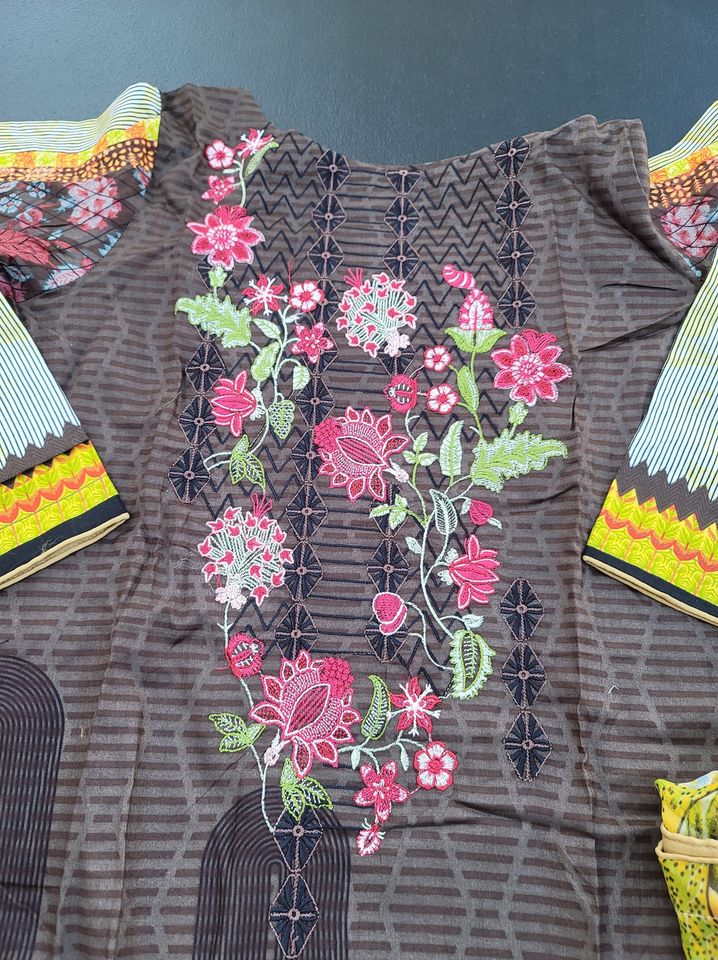 Pakistani Stitched Embroidery Lawn Suit Ready To Ship