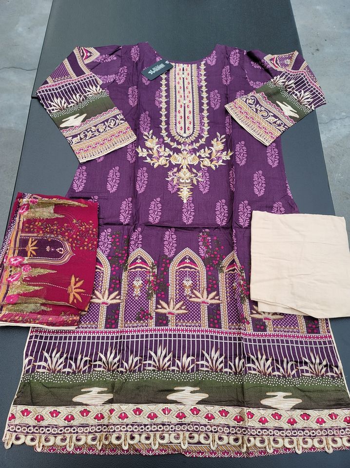 Pakistani Stitched Embroidery Lawn Suit Ready To Ship