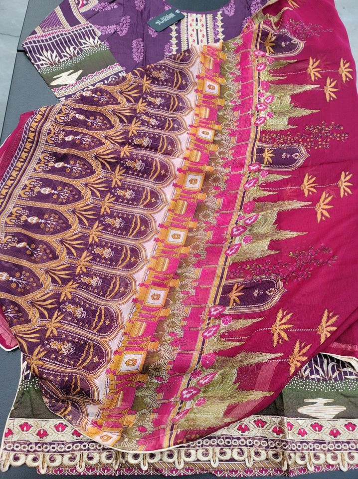 Pakistani Stitched Embroidery Lawn Suit Ready To Ship