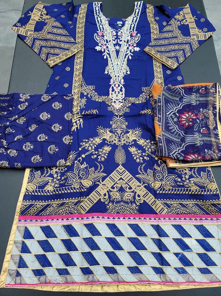 Pakistani Stitched Embroidery Lawn Suit Ready To Ship