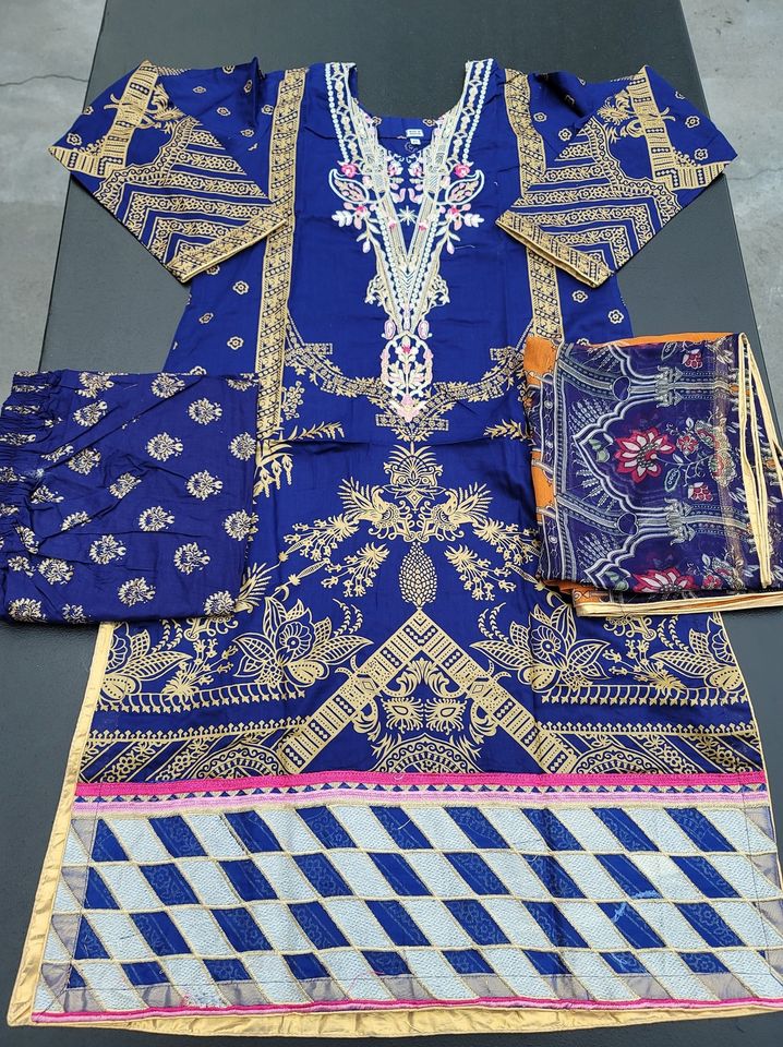 Pakistani Stitched Embroidery Lawn Suit Ready To Ship