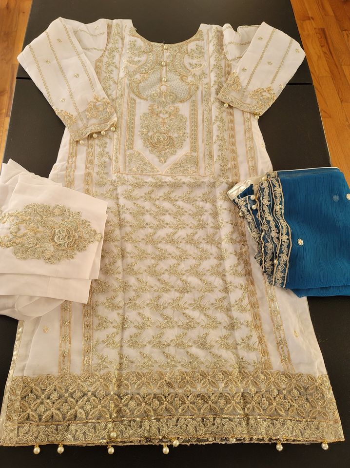 Pakistani Stitched Embroidery Party Wear Dresses Ready To Ship