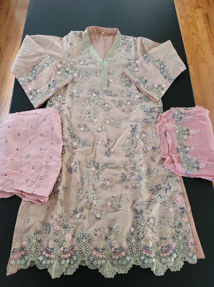 Pakistani Stitched Embroidery Party Wear Dresses Ready To Ship