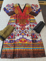 Pakistani Stitched lawn Embroidered Salwar kameez ready to ship