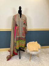 Pakistani Stitched Embroidered lawn Salwar kameez ready to ship