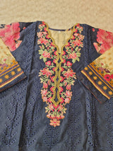 Pakistani Stitched lawn Embroidered Salwar kameez ready to ship