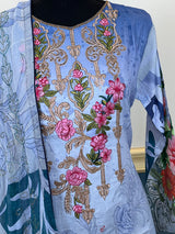 Pakistani Stitched lawn Embroidered Salwar kameez ready to ship