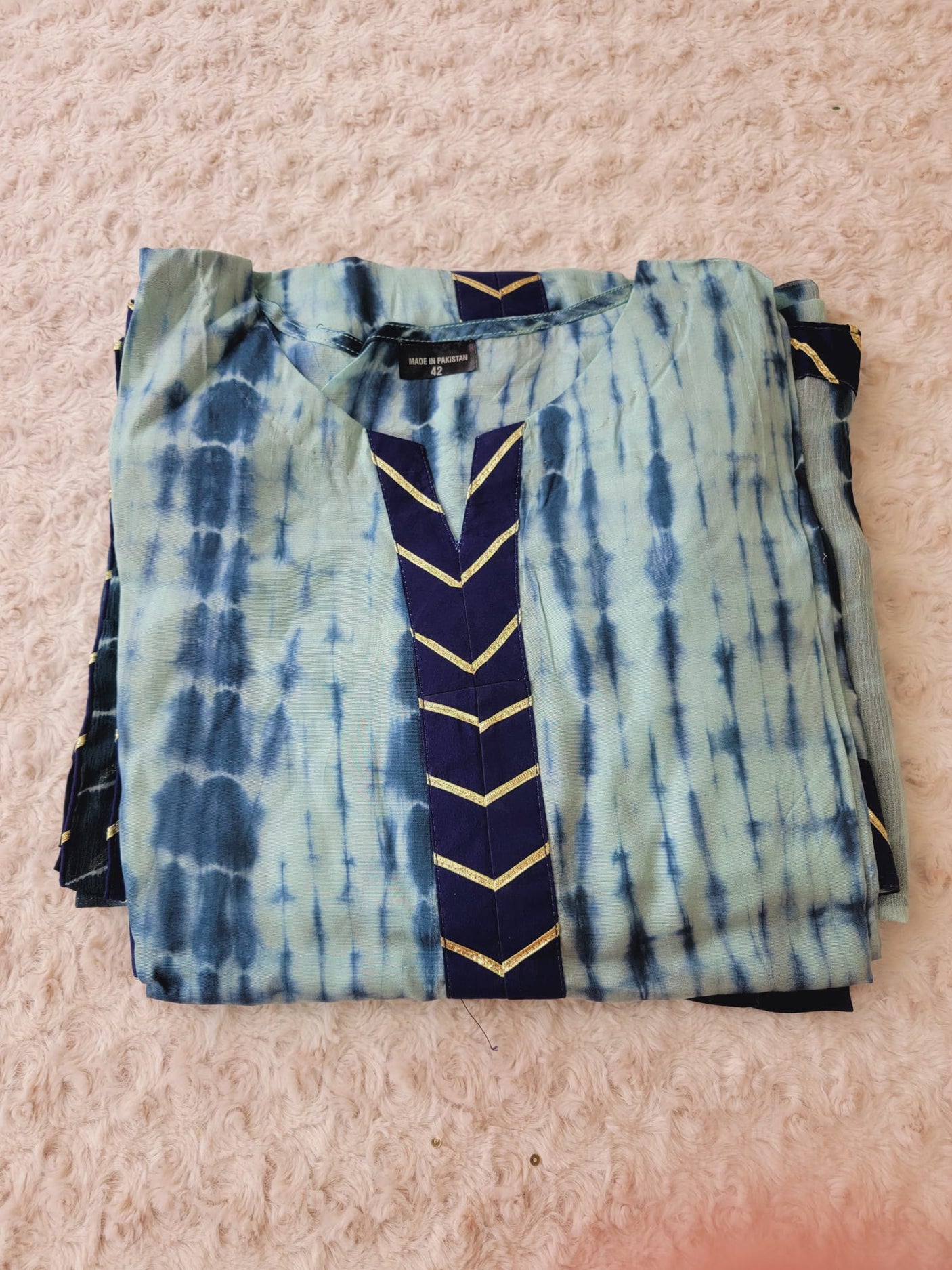 Pure silk tye dye designer salwer kamiz with pure chiffon dupatta