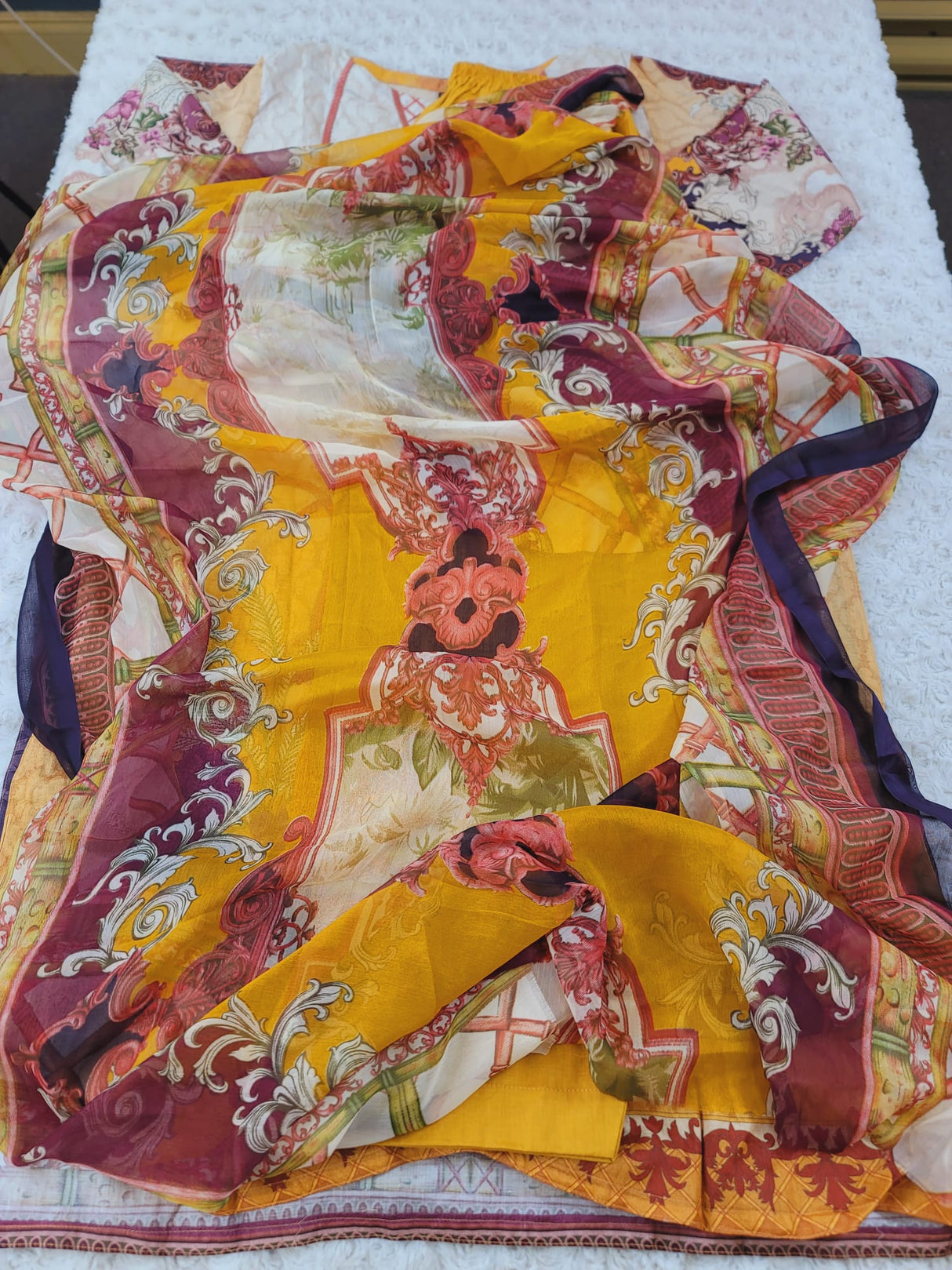 Indian Cotton Stitched Embroidery Suit Ready To Ship