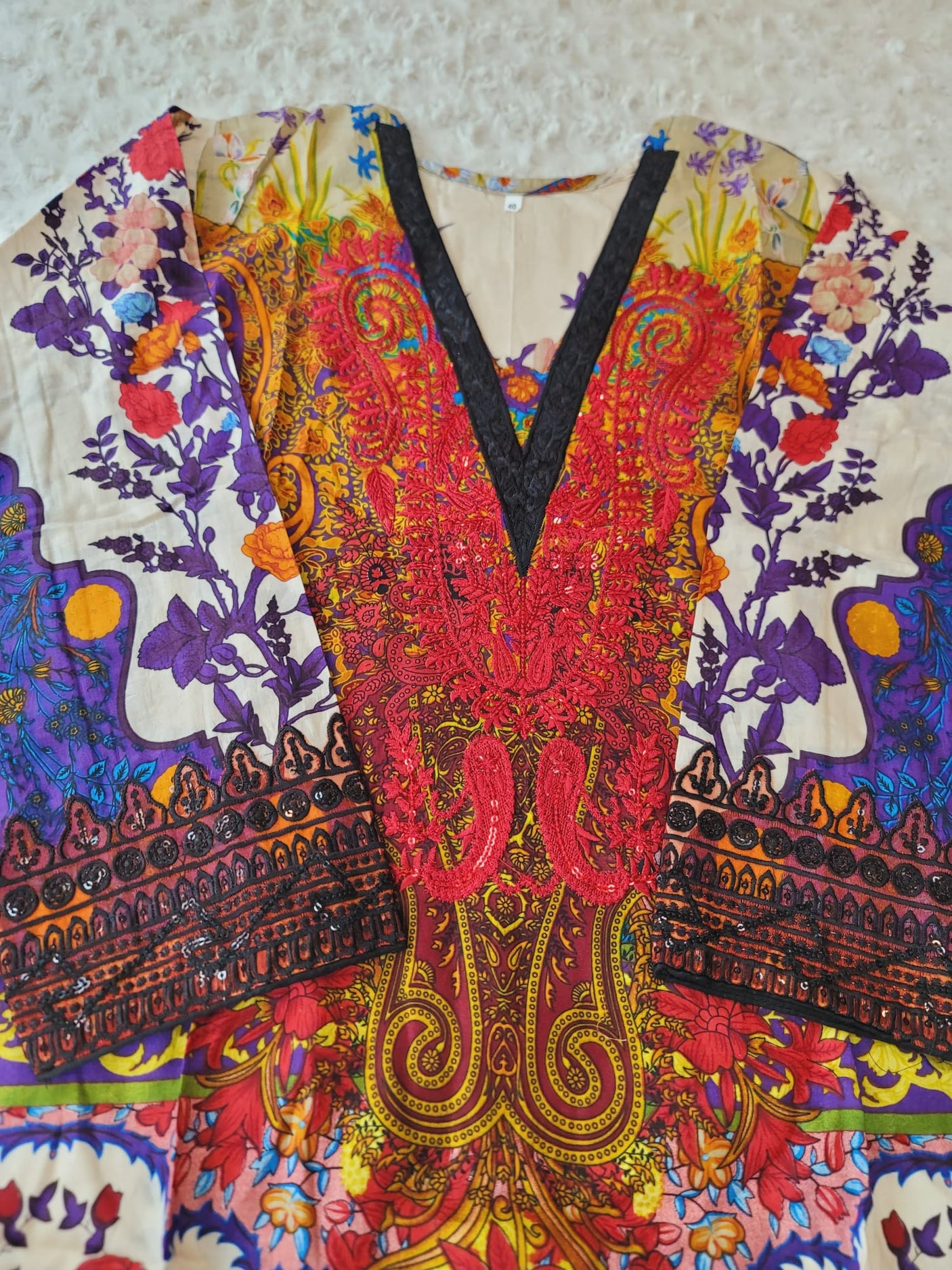 Pakistani Stitched lawn Embroidered Salwar kameez ready to ship