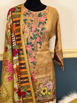 Pakistani Stitched Embroidered lawn Salwar kameez ready to ship