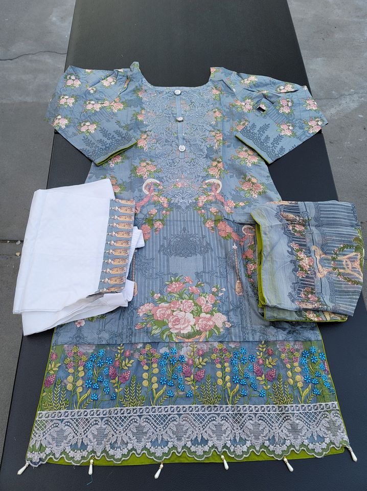 Pakistani Stitched Embroidery Lawn Suit Ready To Ship