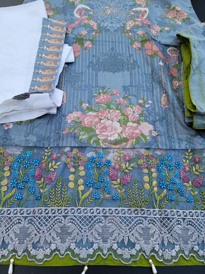 Pakistani Stitched Embroidery Lawn Suit Ready To Ship