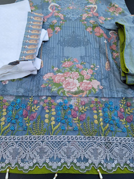 Pakistani Stitched Embroidery Lawn Suit Ready To Ship