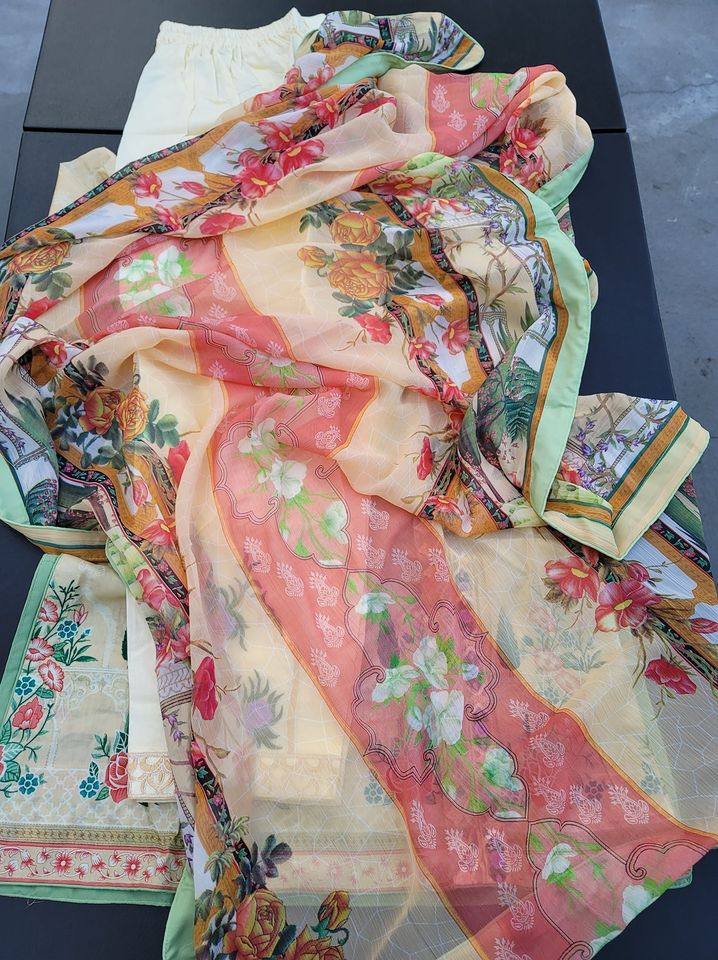 Pakistani Stitched Embroidery Lawn Suit Ready To Ship