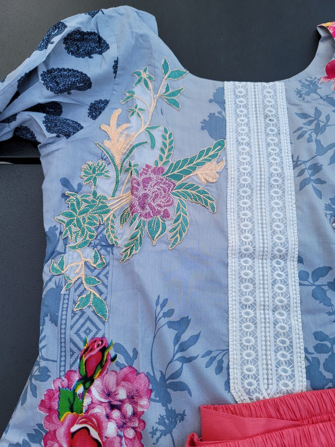 Pakistani Stitched Embroidery Lawn Suit Ready To Ship