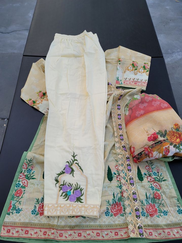 Pakistani Stitched Embroidery Lawn Suit Ready To Ship