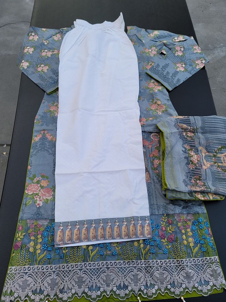 Pakistani Stitched Embroidery Lawn Suit Ready To Ship