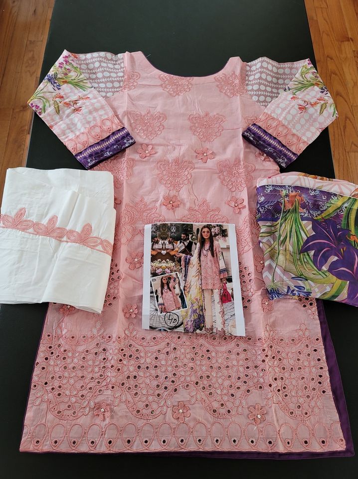 Pakistani Stitched Embroidery Lawn Suit Ready To Ship