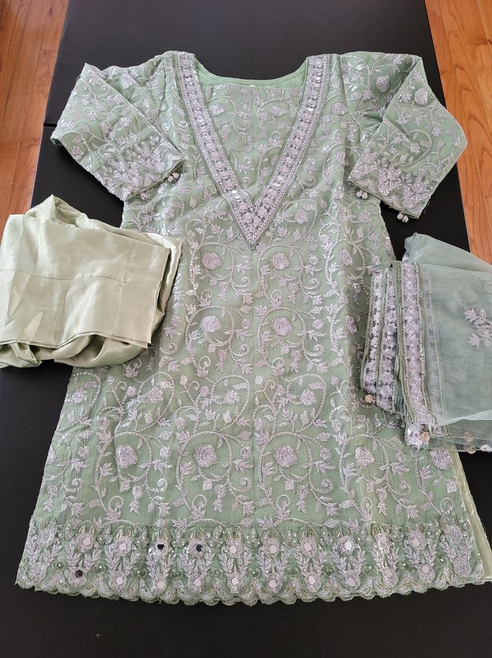 Pakistani Stitched Embroidery Party Wear Dresses Ready To Ship