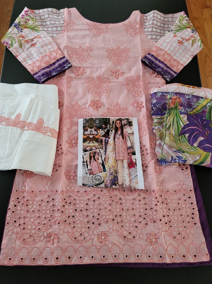Pakistani Stitched Embroidery Lawn Suit Ready To Ship