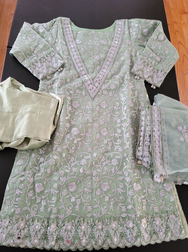 Pakistani Stitched Embroidery Party Wear Dresses Ready To Ship