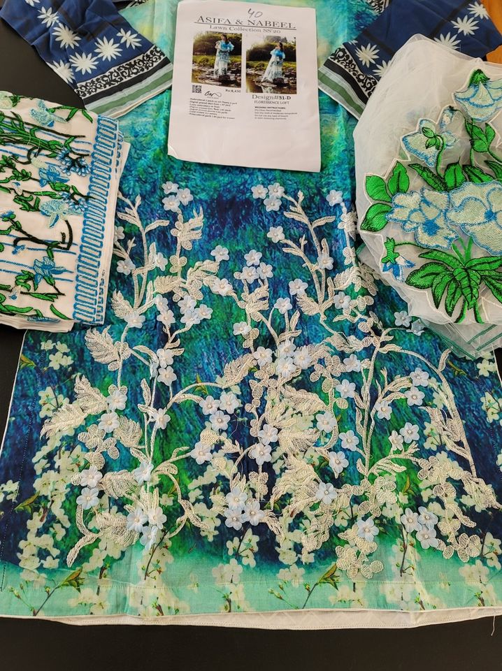 Pakistani Stitched Embroidery Lawn Suit Ready To Ship