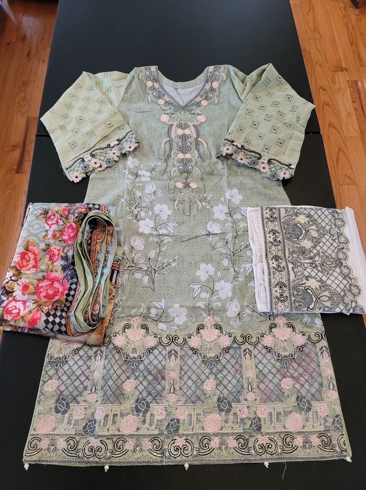 Pakistani Stitched Embroidery Lawn Suit Ready To Ship