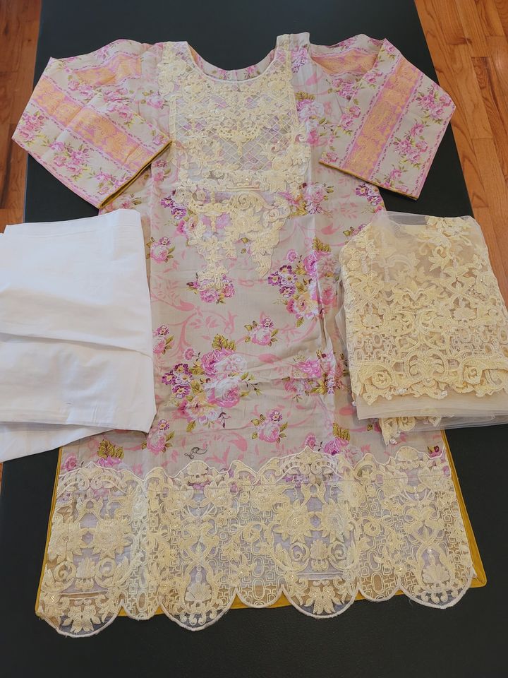 Pakistani Stitched Embroidery Lawn Suit Ready To Ship