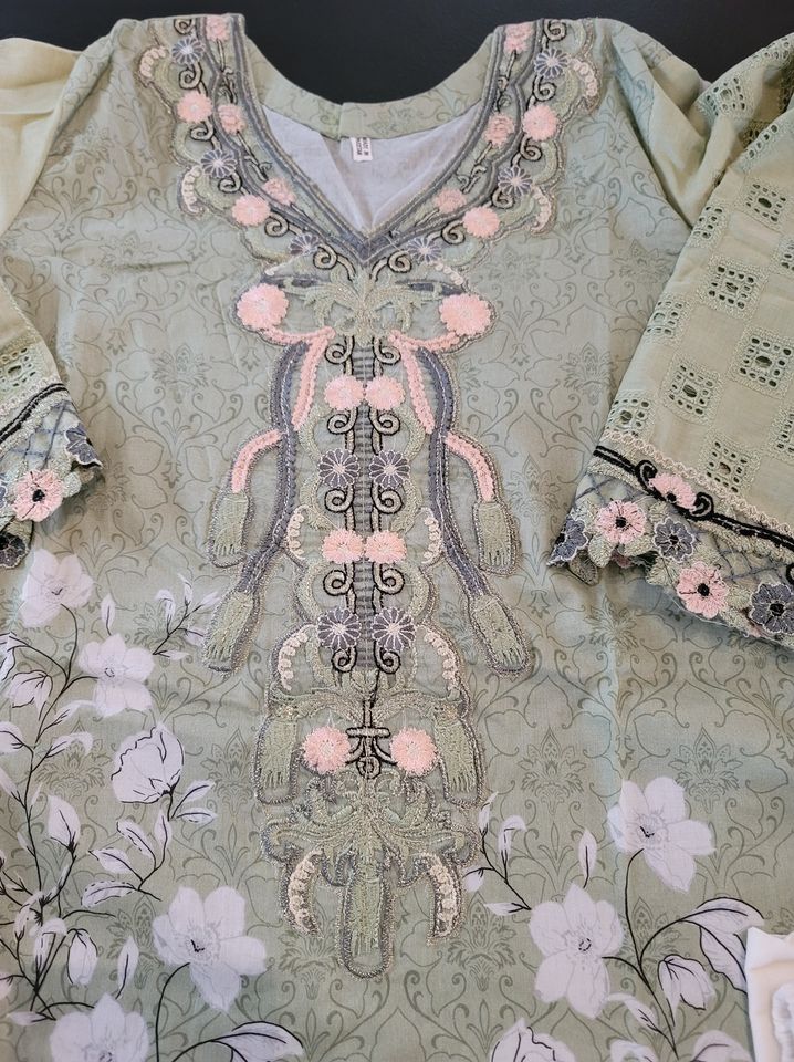 Pakistani Stitched Embroidery Lawn Suit Ready To Ship