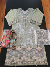Pakistani Stitched Embroidery Lawn Suit Ready To Ship