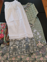 Pakistani Stitched Embroidery Lawn Suit Ready To Ship