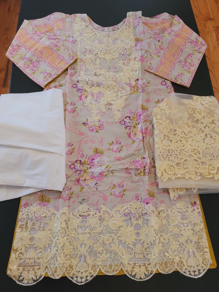 Pakistani Stitched Embroidery Lawn Suit Ready To Ship