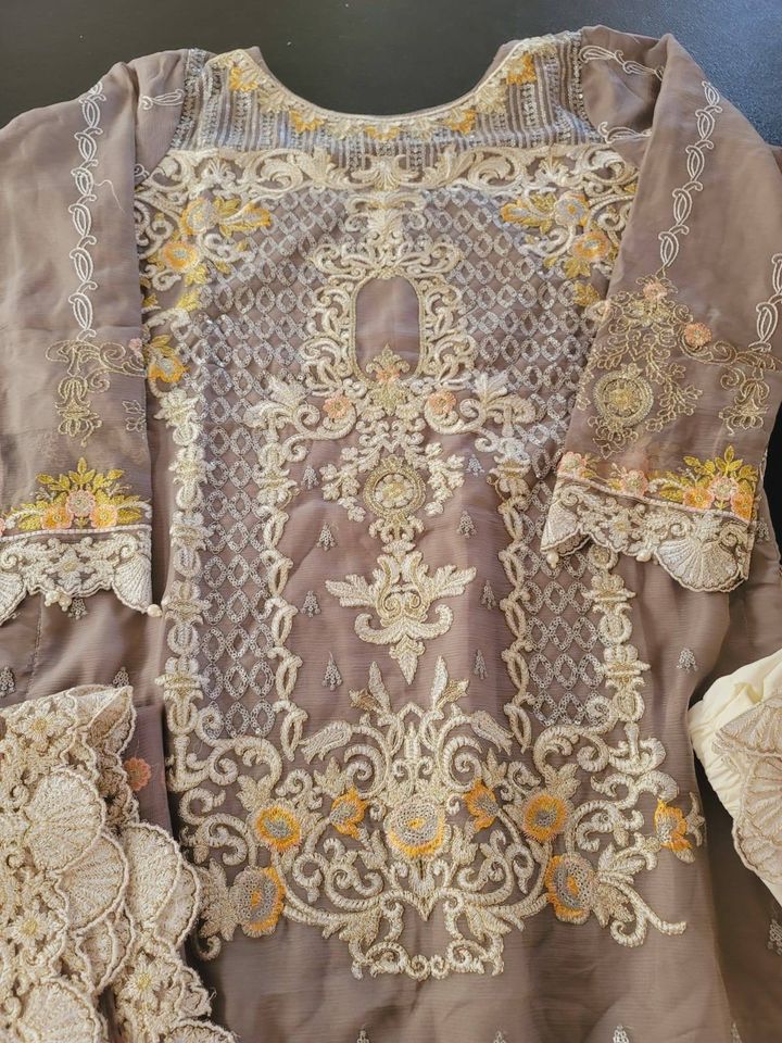 Pakistani Stitched Embroidery Party Wear Dresses Ready To Ship