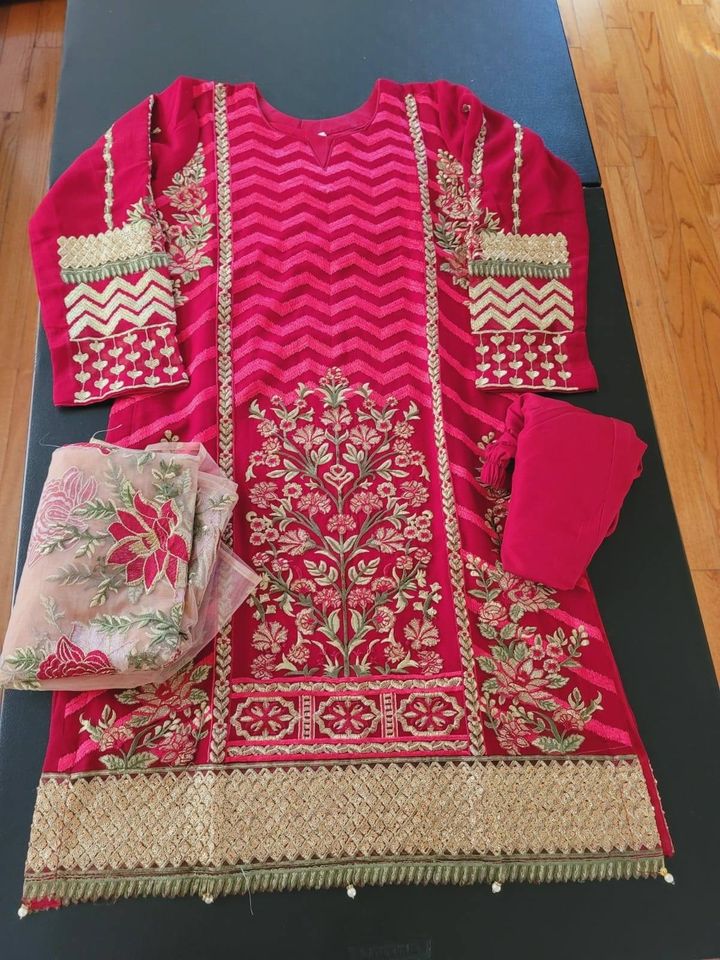 Pakistani Stitched Embroidery Party Wear Dresses Ready To Ship