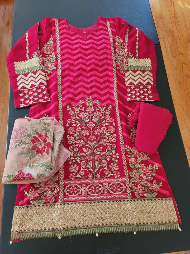 Pakistani Stitched Embroidery Party Wear Dresses Ready To Ship