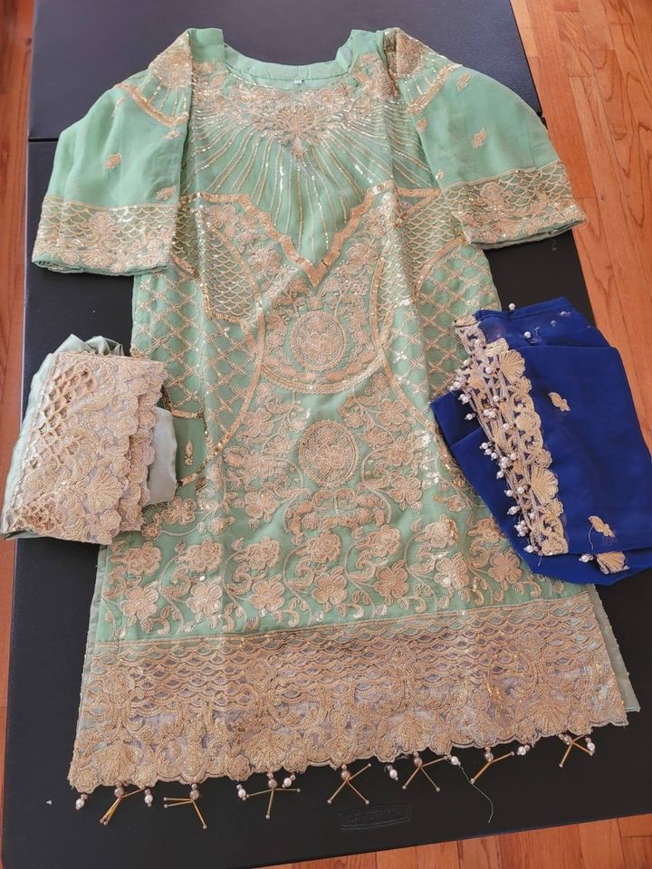 Pakistani Stitched Embroidery Party Wear Dresses Ready To Ship