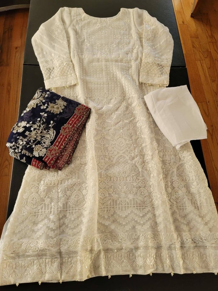 Pakistani Stitched Embroidery Party Wear Dresses Ready To Ship