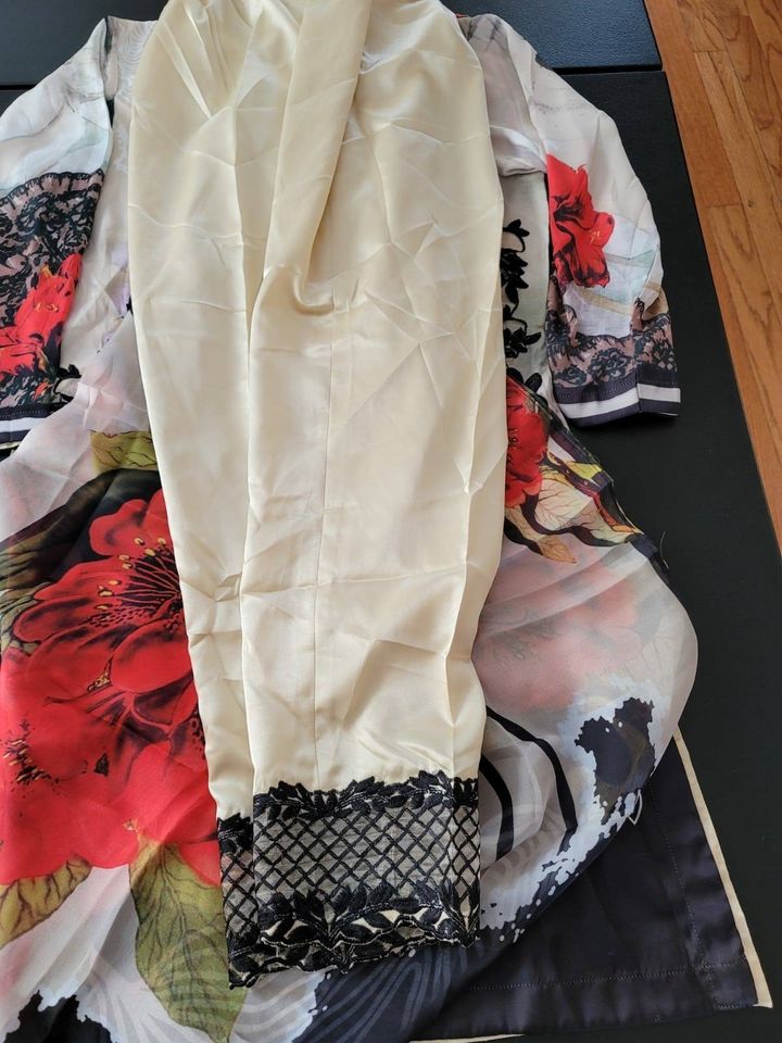 Pakistani Stitched Embroidery Silk Suit Ready To Ship