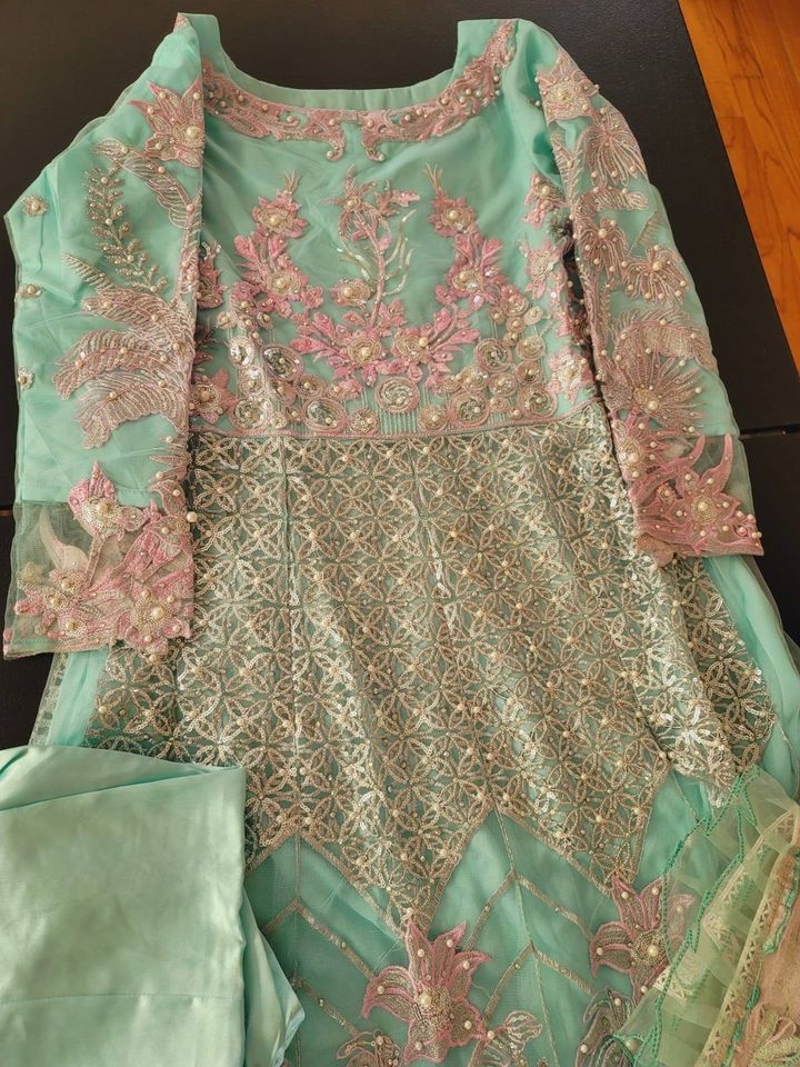 Pakistani Stitched Embroidery Party Wear Dresses Ready To Ship