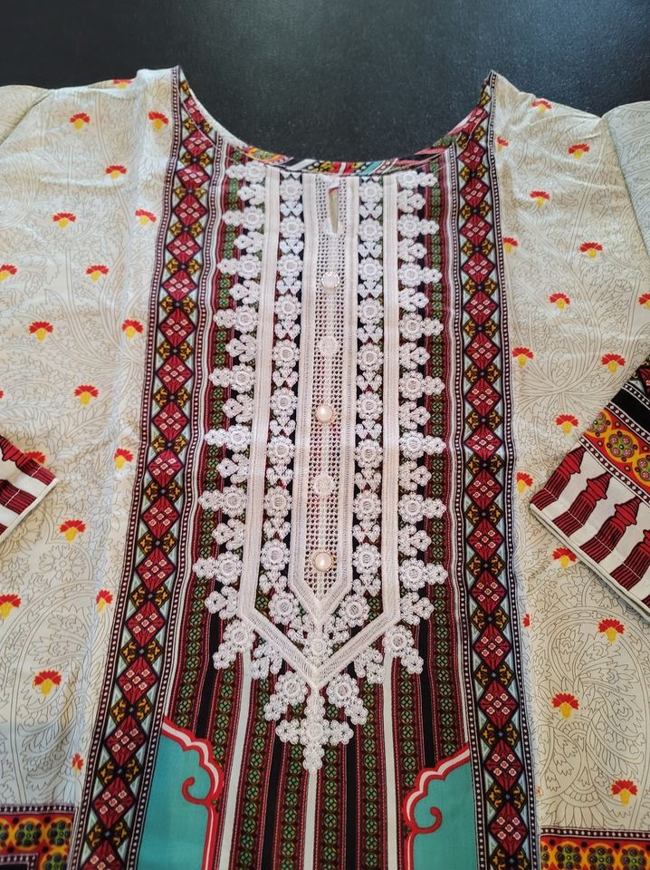 Pakistani linen Embroidered Salwar kameez Ready To Ship