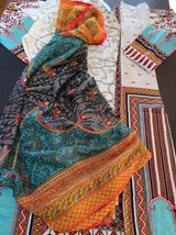 Pakistani linen Embroidered Salwar kameez Ready To Ship