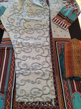 Pakistani linen Embroidered Salwar kameez Ready To Ship