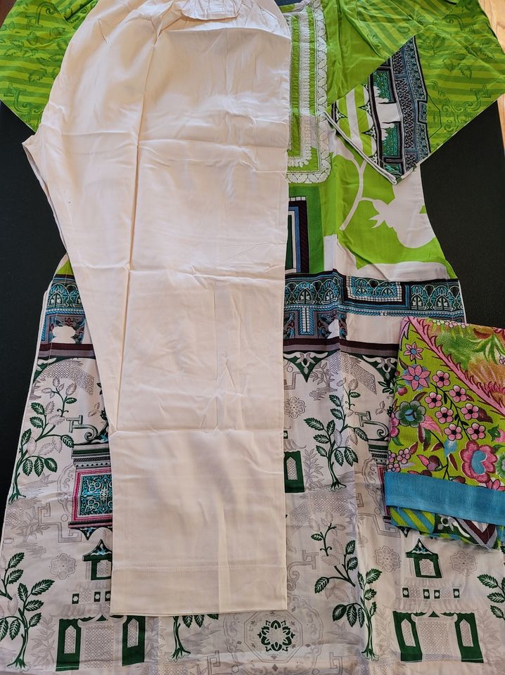 Pakistani linen Embroidered Salwar kameez Ready To Ship